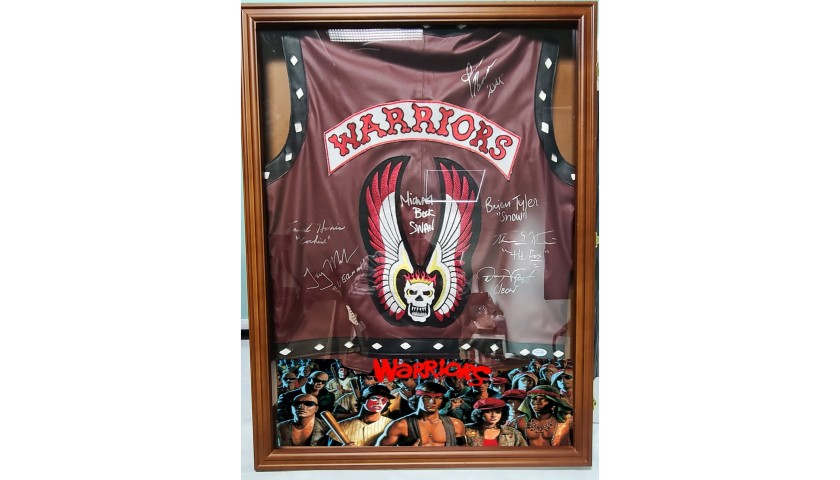 The Warriors Signed Vest with Custom Frame