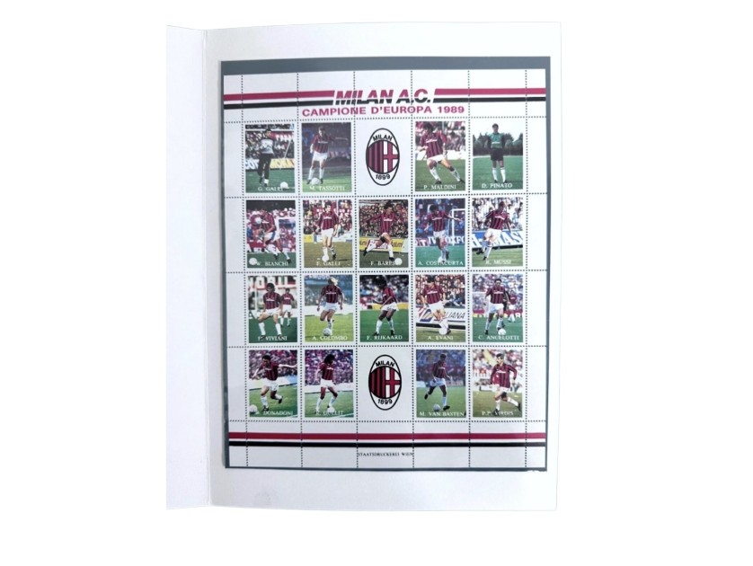 Milan European Champions' Set of Official Stamps, 1989