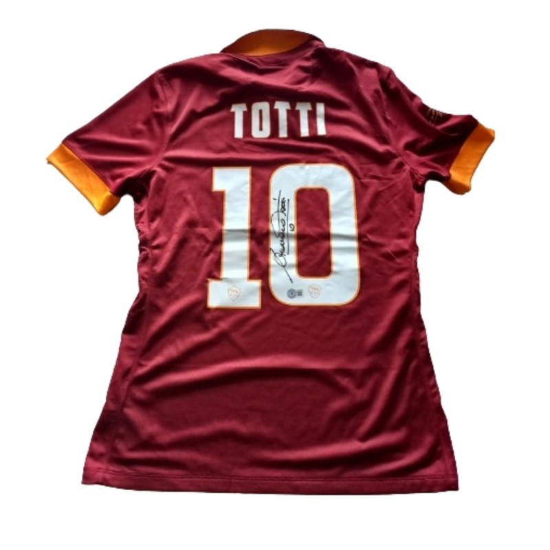 Totti's AS Roma Signed Match Shirt Box, 2014/15
