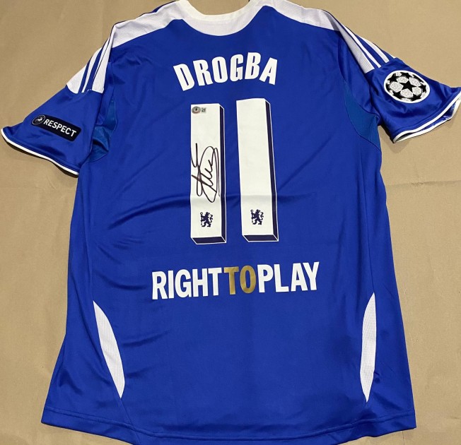 Didier Drogba's Chelsea Champions League Winners 2012 Signed Replica Shirt