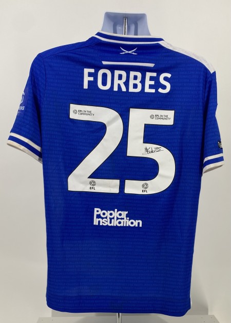 Forbes' Bristol Rovers EFL Sky Bet League One Signed Match Worn Shirt, vs Northampton