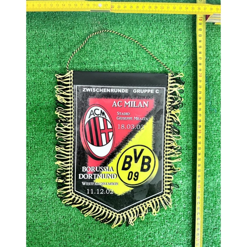 Milan vs Borussia Dortmund Official Pennant UCL 2003