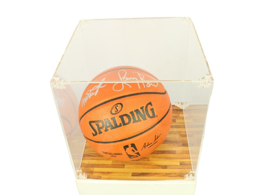 NBA basketball autographed by Larry Bird and Magic Johnson