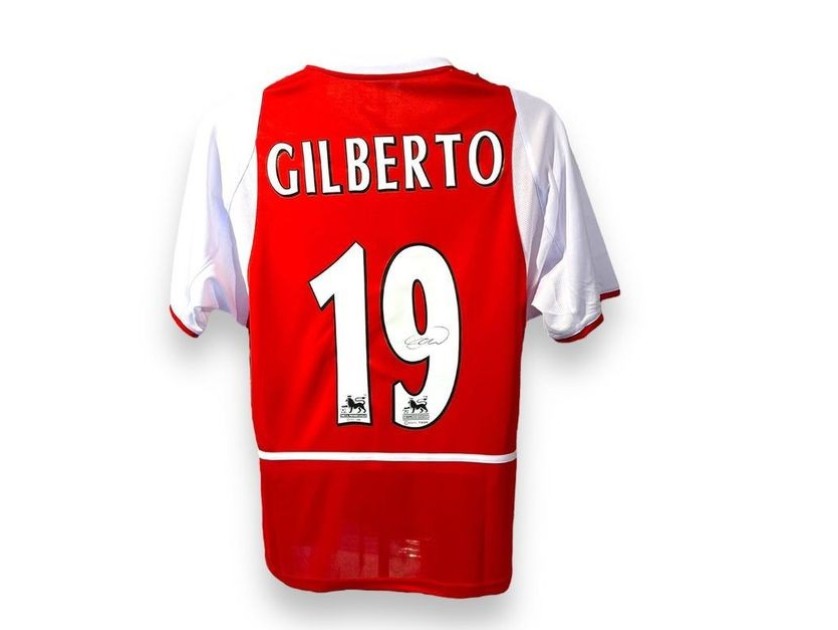 Gilberto Silva's Arsenal 2003/04 Invincibles Signed Shirt 