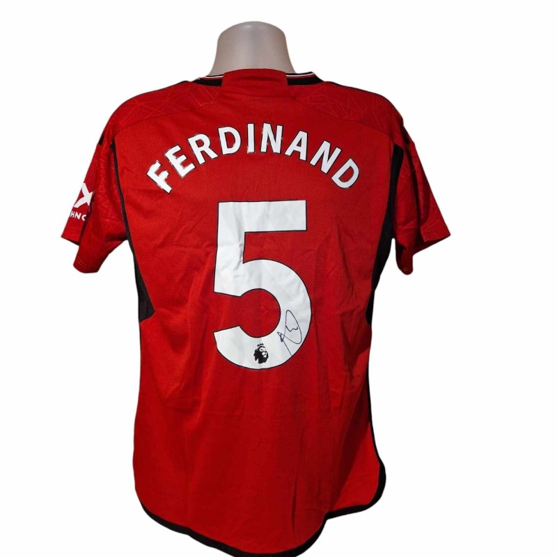 Replica della maglia firmata da Rio Ferdinand del Manchester United 2023/24