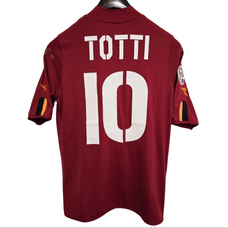 Totti Official AS Roma Signed Shirt, 2003/04 - Signed with Personalized Dedication