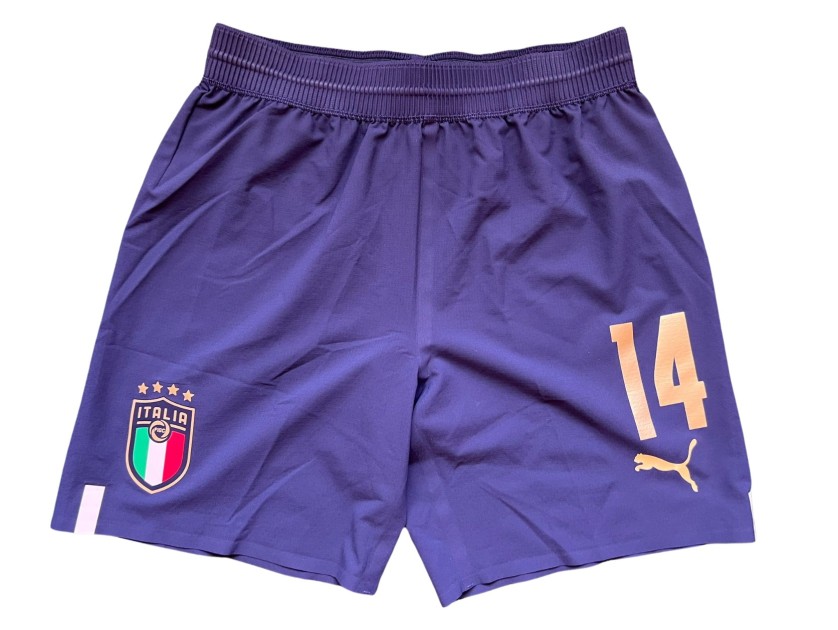 Chiesa's Match-Issued Shorts - Italy vs Belgium, Nations League 2021