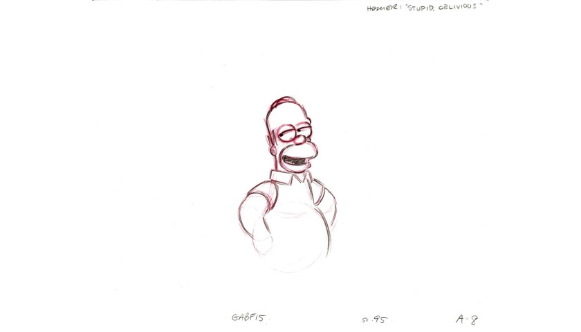 The Simpsons - Original Drawing of Homer Simpson