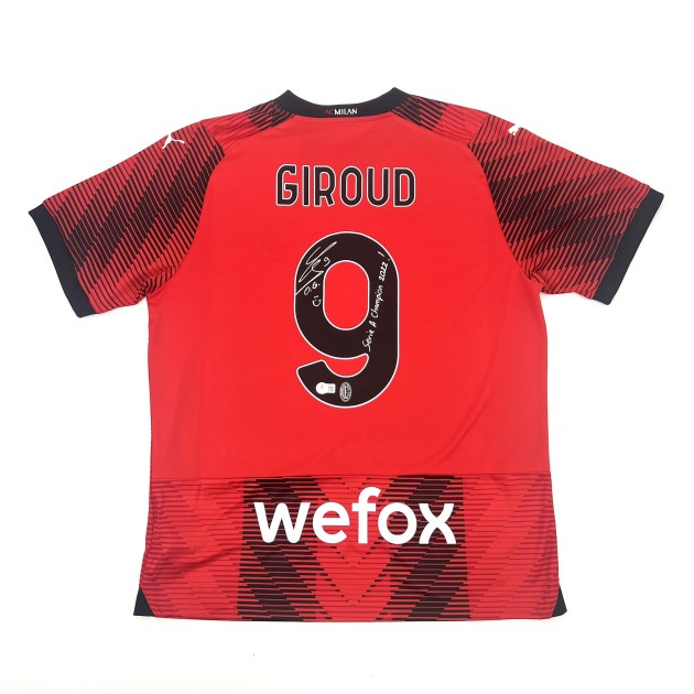 Olivier Giroud's AC Milan 2022 Signed Shirt