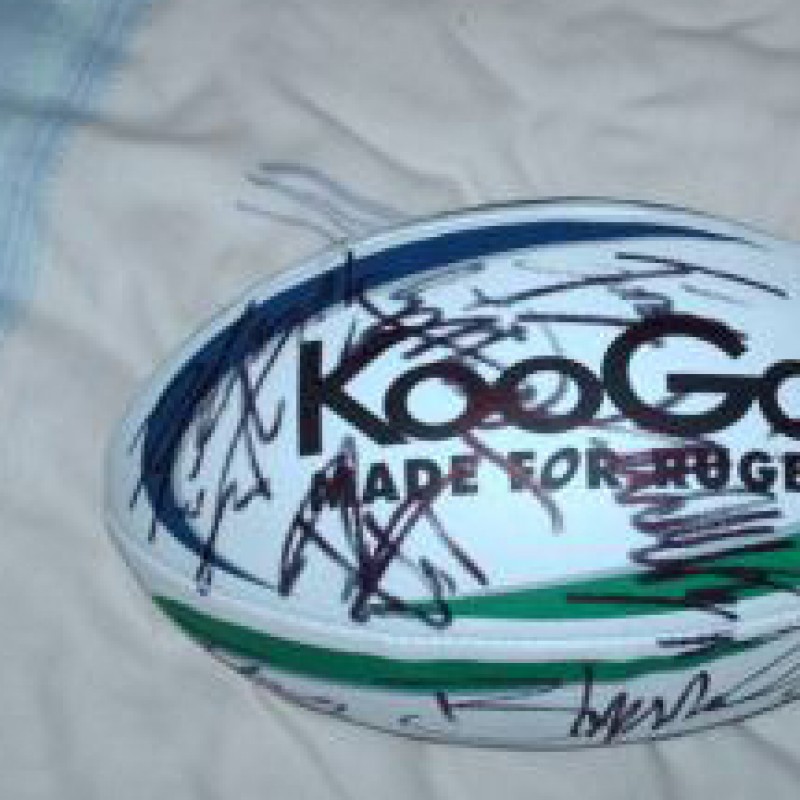 Rugby ball signed by members of the 2007 Australia squad