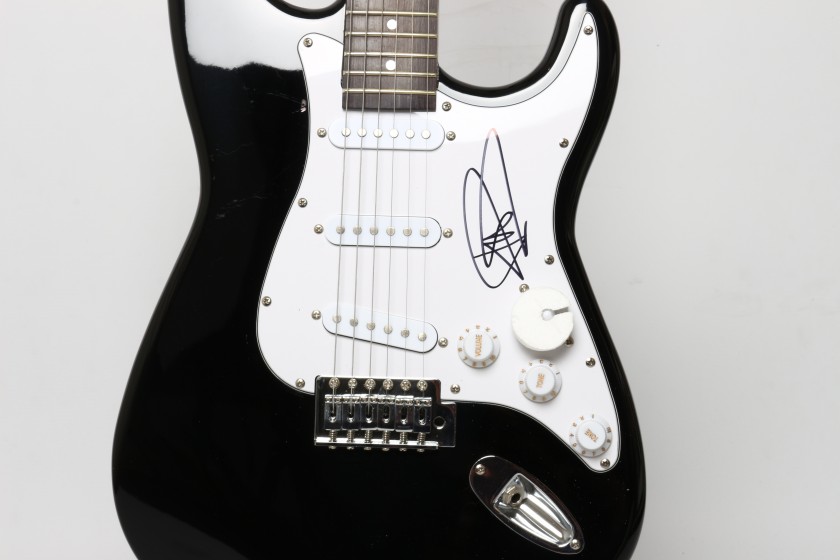 Electric Guitar Signed By Dave Grohl of Foo Fighters