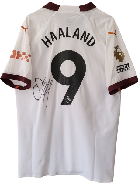 Maglia Gara Haaland West Ham vs Manchester City, 2023 - Autografata