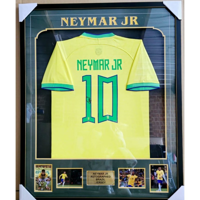 Neymar's Brazil 2022/23 Signed and Framed Shirt