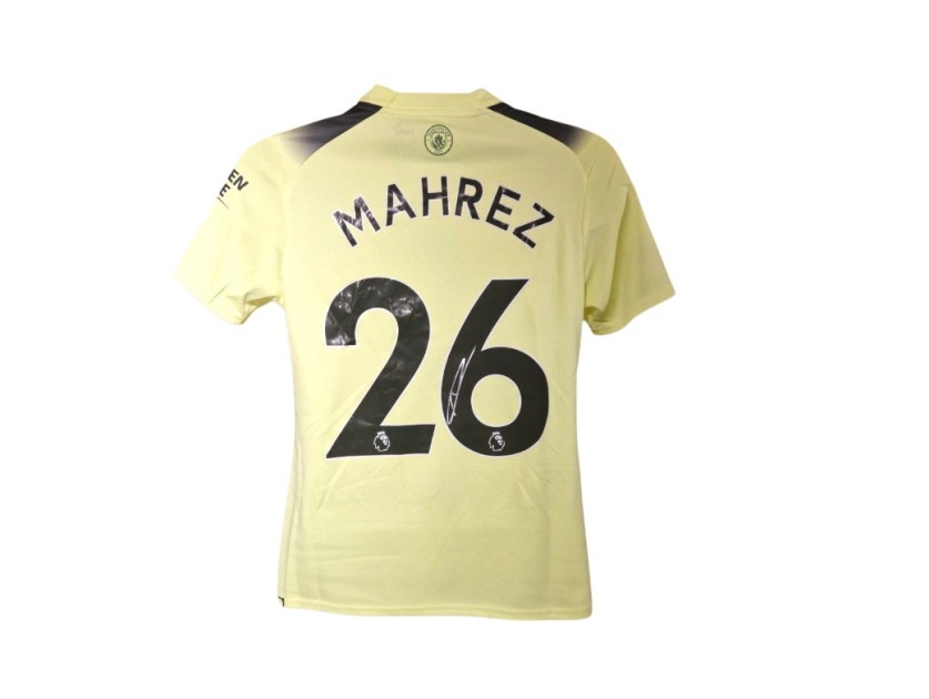 Maglia third ufficiale firmata da Riyad Mahrez Manchester City 2022/23