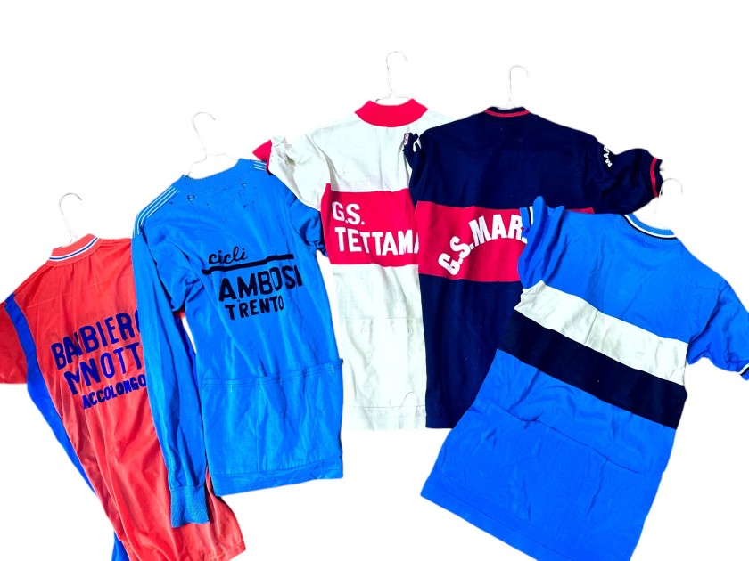 Collection of Five Match-Issued Biking Shirts, 1970s