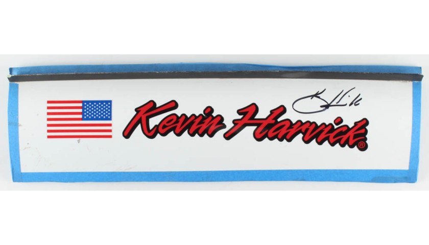 Kevin Harvick Signed Race-Used #4 Busch Beer Name Rail Sheet Metal
