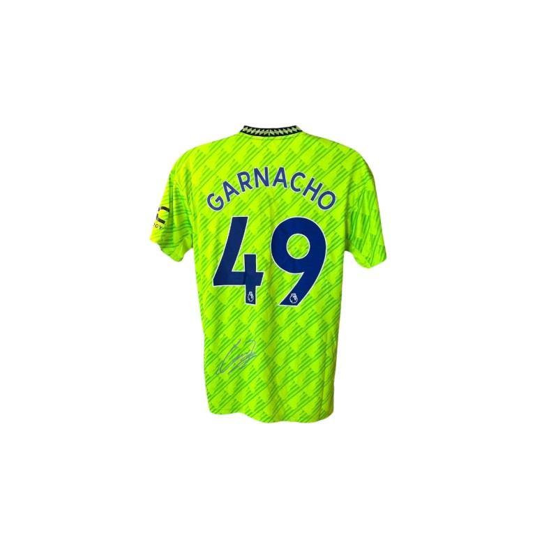 Alejandro Garnacho's Manchester United 2022/23 Signed Official Third Shirt