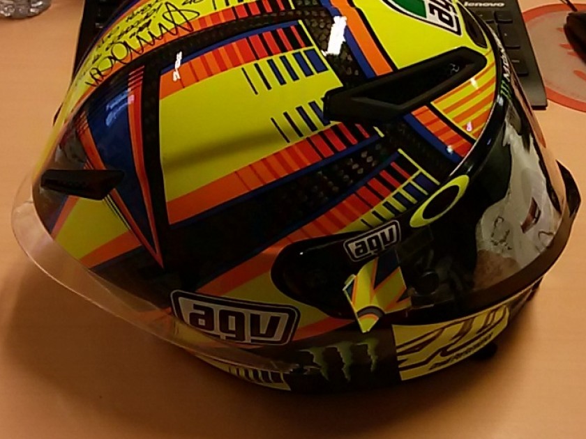 Valetino  Rossi helmet with personalised dedication 