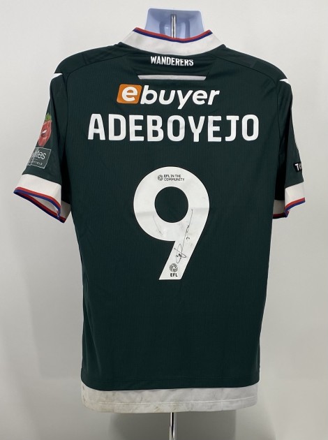 Maglia away indossata Victor Adeboyejo Bolton Wanderers vs Stevenage - Autografata