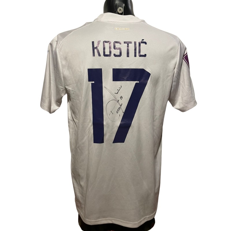 Kostic's Serbia Signed Replica Shirt, World Cup 2022