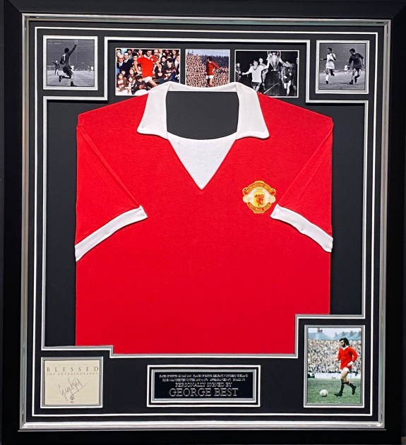 George Best's Manchester United Signed and Framed Shirt