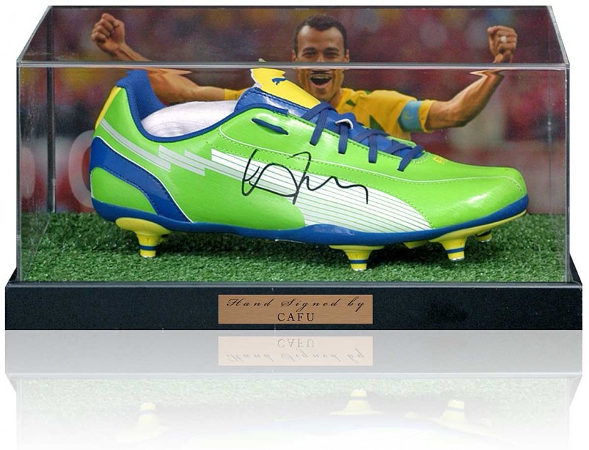 Cafu Signed Football Boot Presentation