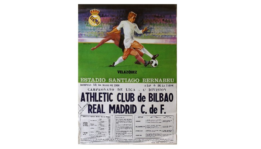 Real Madrid 1980 Historical Poster - Signed by Isidro
