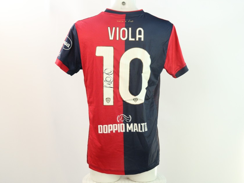 Viola's Signed Unwashed Shirt, Cagliari vs Cremonese Coppa Italia 2024