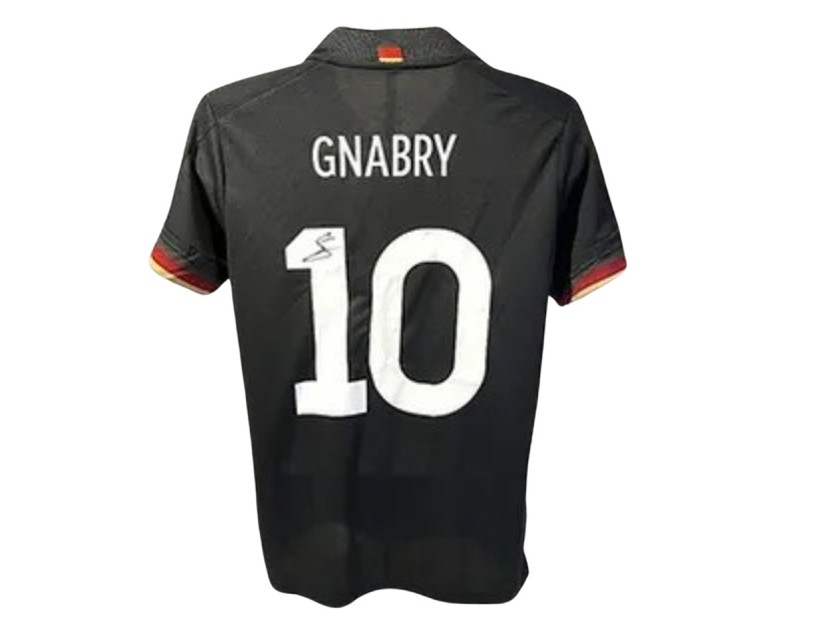 Replica della maglia da trasferta firmata da Serge Gnabry per la Germania 2020