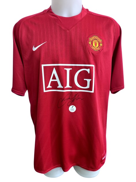 Manchester United Official Shirt, 2007/08 - Signed by David