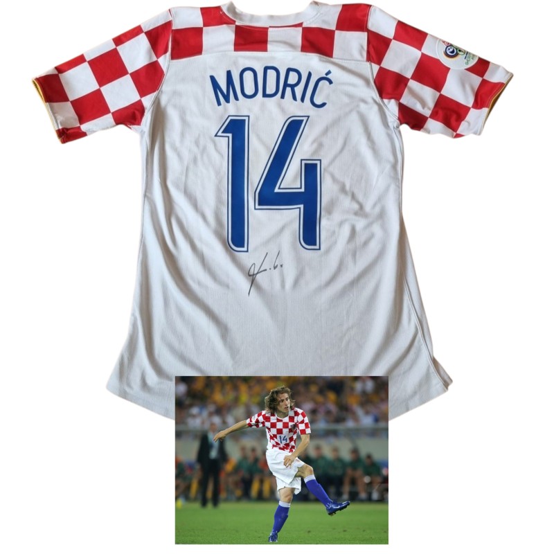 Modric's Signed Match-Issued Shirt, Croatia vs Australia FIFA World Cup 2006