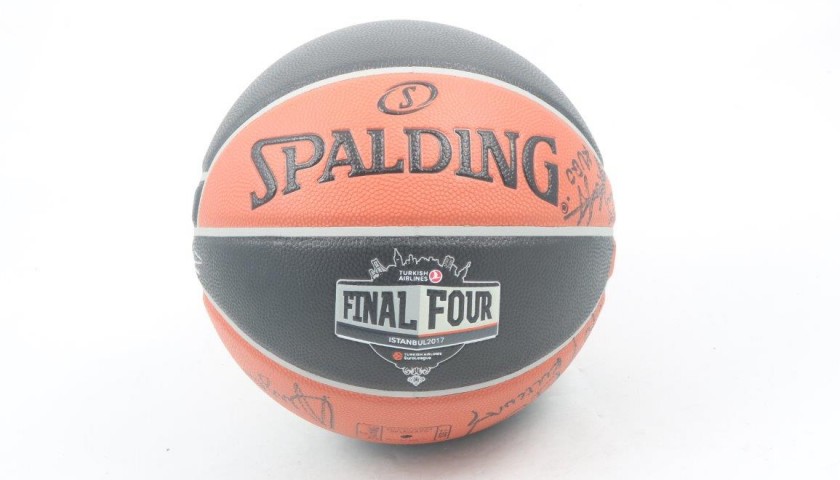 Official 2017 Turkish Airlines EuroLeague Final Four Ball Signed by Players