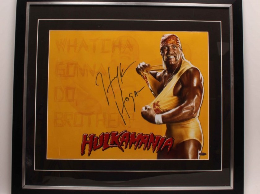 Poster Hulk Hogan autografato