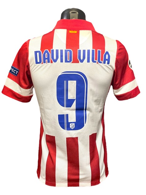 David Villa's Atletico Madrid Champions League 2013-14 Match Shirt
