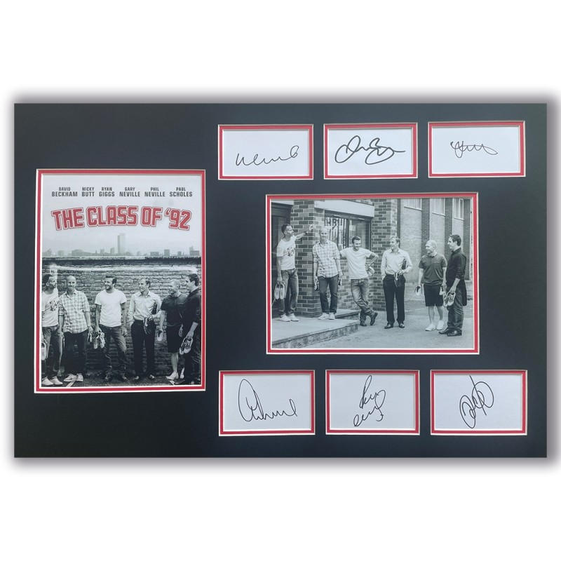 Display Classe '92 Manchester United - Autografato