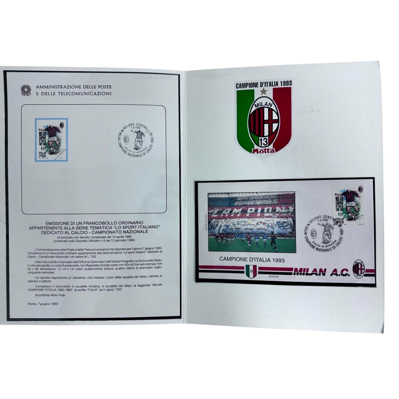 Milan's Commemorative Stamp, Champions of Italy 1992/93