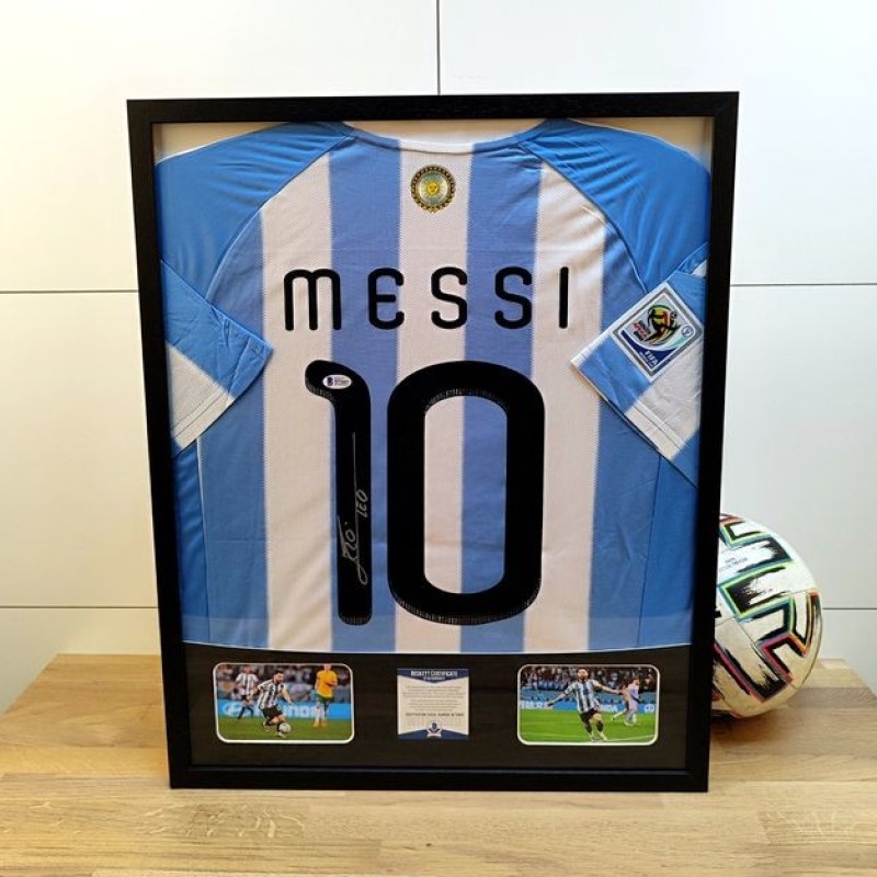 Maglia Messi Argentina - Autografata e incorniciata