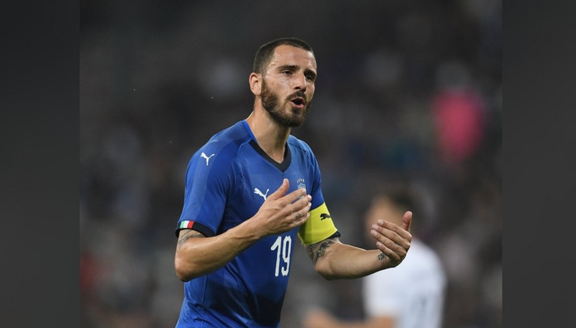 Bonucci's Italy Match-Issue 2018 Signed Shirt