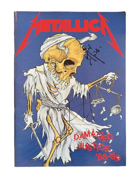 Metallica Signed Damaged Justice '88-'89 Tour Programme - CharityStars