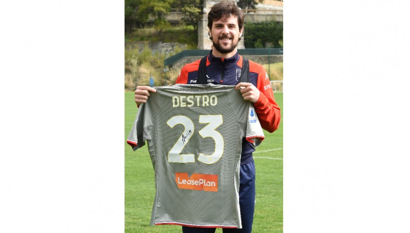 Destro's Genoa Match-Issued Signed Shirt, 2021/22