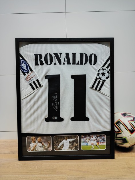 Ronaldo's Real Madrid Signed and Framed Shirt