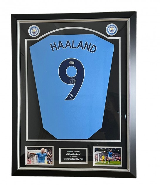 2022/23 Erling Haaland Signed Manchester City Champions League Jersey  Beckett