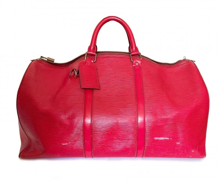 Louis Vuitton Red Epi Leather Travel Bag