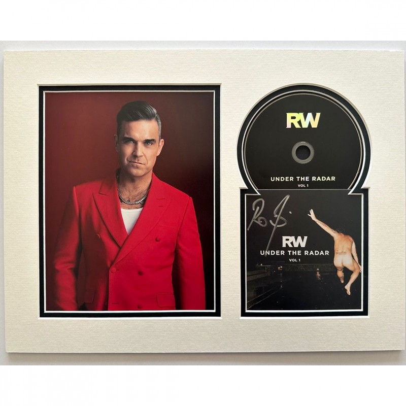 Robbie Williams Signed and Mounted CD
