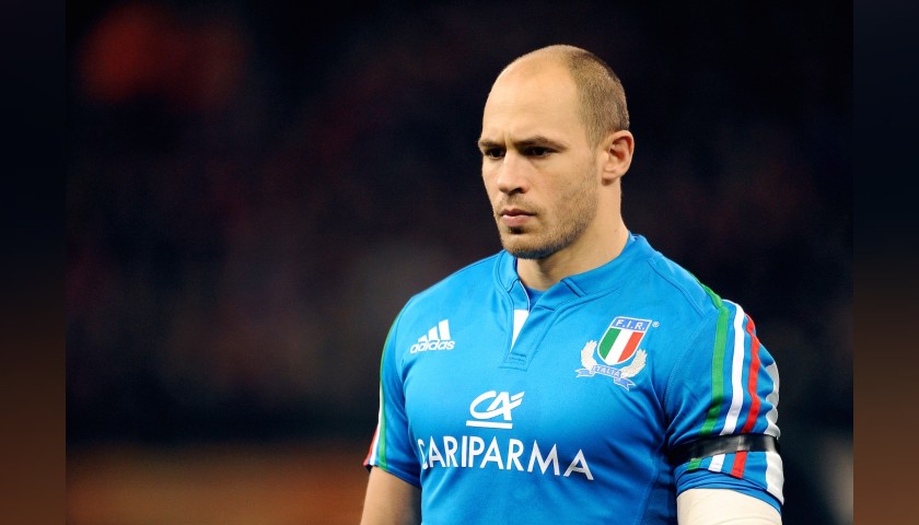 Italy Training Shirt - Signed by Parisse