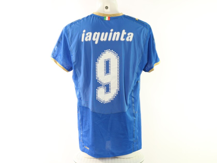 Iaquinta's Montenegro vs Italy Match-Issued Shirt, World Cup Qualifiers 2009