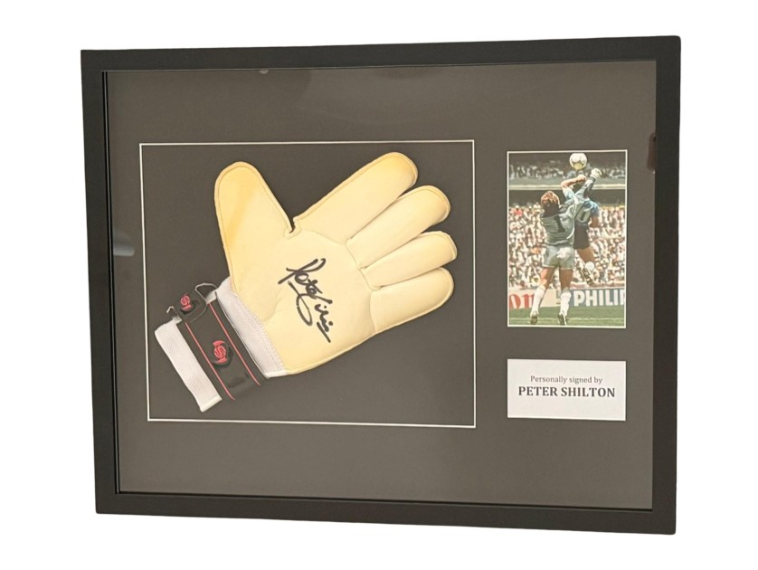Peter Shilton Signed and Framed Glove