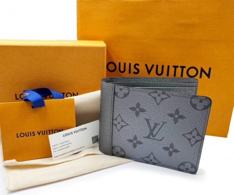 Louis Vuitton Grey Monogram Taiga Wallet