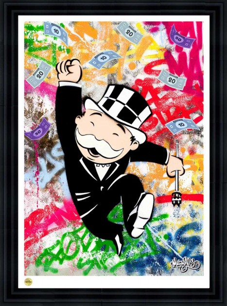  'Mr Monopoly' Framed Artwork - Limited Edition