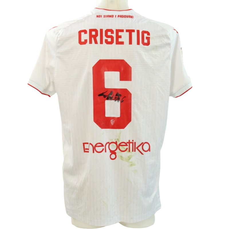 Crisetig's Signed Unwashed Shirt, Lumezzane vs Padova 2025